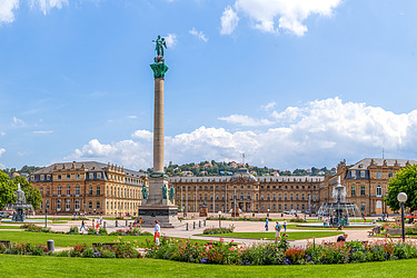 Blick auf das Stuttgarter Schloss