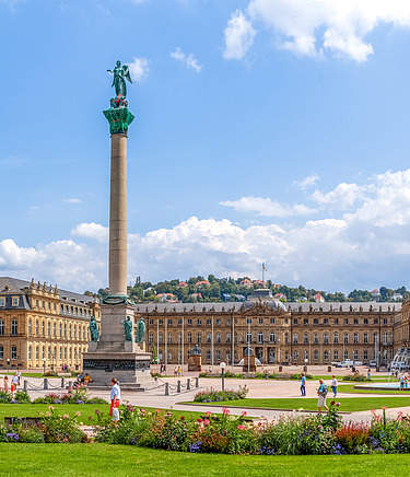 Blick auf das Stuttgarter Schloss