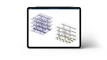 Pad with 3D models of support structures